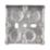 Tower  1-Gang Galvanised Steel  Knockout Back Box 35mm