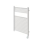 Flomasta 800mm x 600mm 853BTU Chrome Flat Electric Towel Radiator