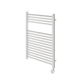 Flomasta 800mm x 600mm 853BTU Chrome Flat Electric Towel Radiator