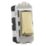 Knightsbridge  20AX 2-Way Grid Retractive Switch Module 'Press' Brushed Brass