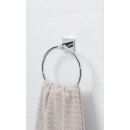 Bristan Square Towel Ring Chrome-Plated