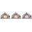 LAP  Triangular LED CCT Cabinet Downlights Satin Nickel 15W 3 x 400lm 3 Pack