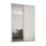 Spacepro Shaker 2-Door Sliding Wardrobe Door Kit Cashmere Frame Cashmere / Mirror Panel 1449mm x 2260mm