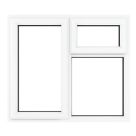 Crystal  Left-Hand & Top Opening Clear Triple-Glazed Casement White uPVC Window 1190mm x 965mm