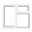 Crystal  Left-Hand & Top Opening Clear Triple-Glazed Casement White uPVC Window 1190mm x 965mm