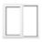 Crystal  Left-Hand Opening Clear Double-Glazed Casement White uPVC Window 905mm x 965mm