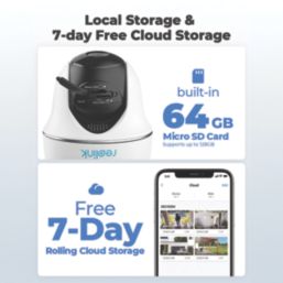 Reolink Go PT Plus G2K4GPTSM64-UK Solar-Powered White Wireless 2K Indoor & Outdoor Dome 4G Pan & Tilt Camera