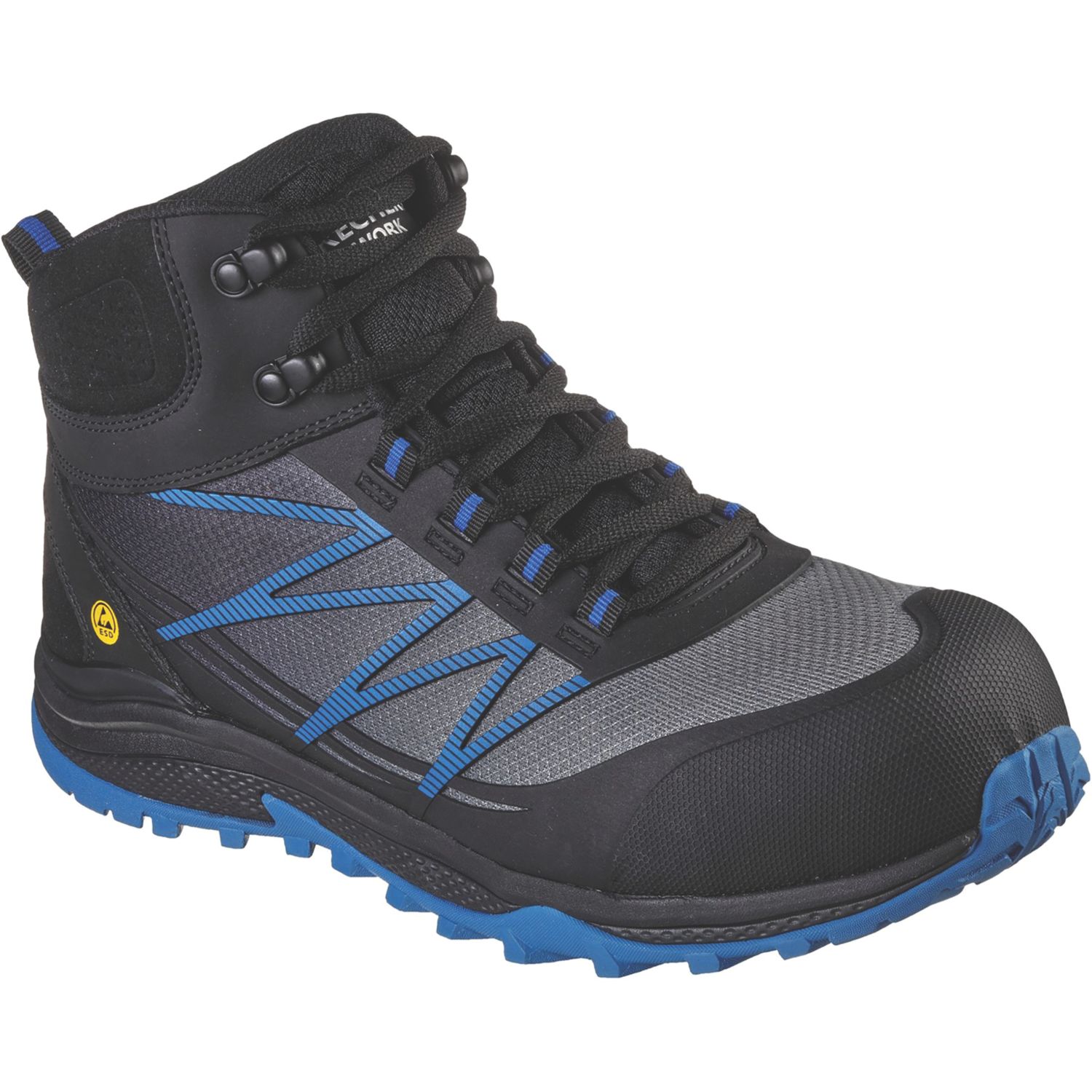 Skechers Puxal Firmle Size 7 Black/Blue Safety Boots (858TV)