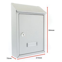 Burg-Wachter Avon Post Box Silver Powder-Coated