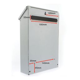 Burg-Wachter Avon Post Box Silver Powder-Coated