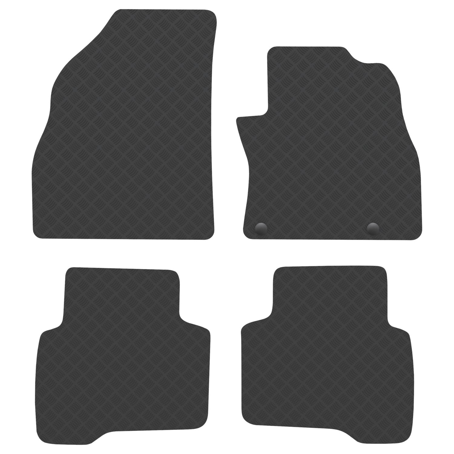 Car Mat Co. Peugeot Bipper Teepee 2008 on Rubber Car Mats 4 Piece Set (858VV)