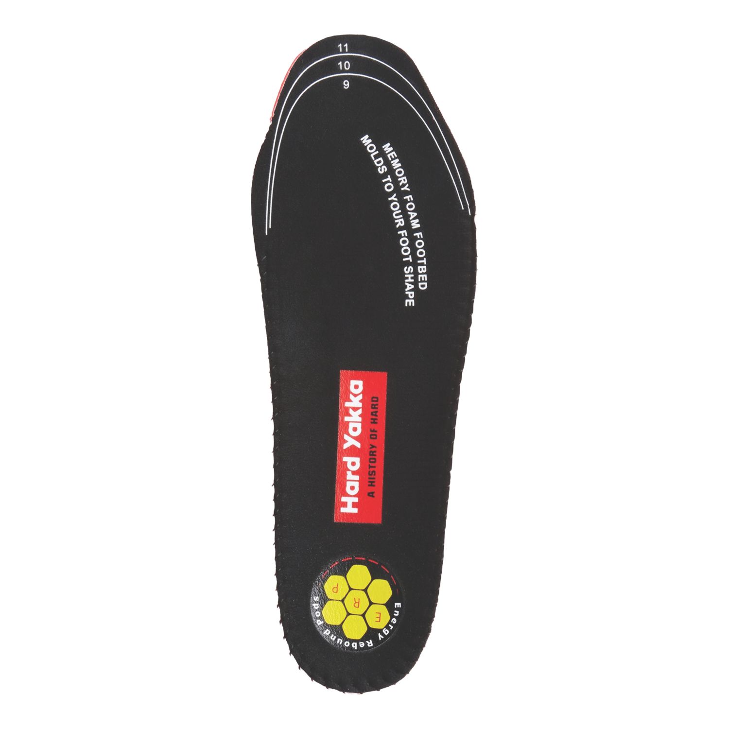 Hard Yakka HY ERP FOOTBED Insoles Size 9 (858XE)