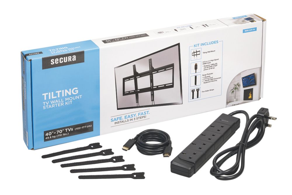 Sanus TV Wall Mount Kit Tilt 4070" Screwfix