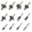Trend 1/4" Shank Router Cutter Starter Set 12 Pcs