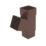 FloPlast  Square Downpipe Branch Brown 65mm