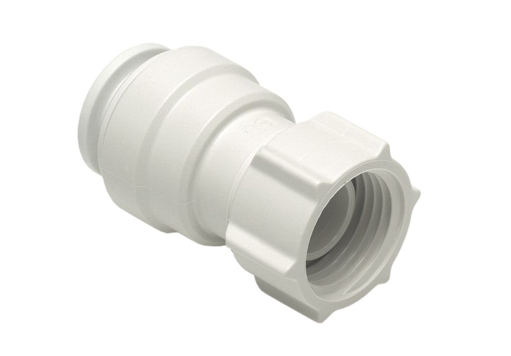 JG Speedfit  Plastic Push-Fit Straight Tap Connectors 22mm x 3/4" 2 Pack