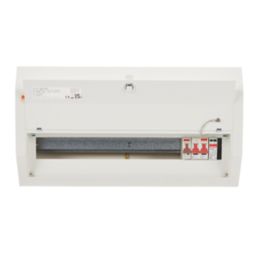 Contactum Defender 1.0 22-Module 18-Way Part-Populated  Main Switch Consumer Unit with SPD