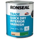 Ronseal 750ml Clear Matt Water-Based Interior Wood Varnish
