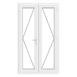 Crystal  White Triple-Glazed uPVC French Door Set 2090mm x 1290mm