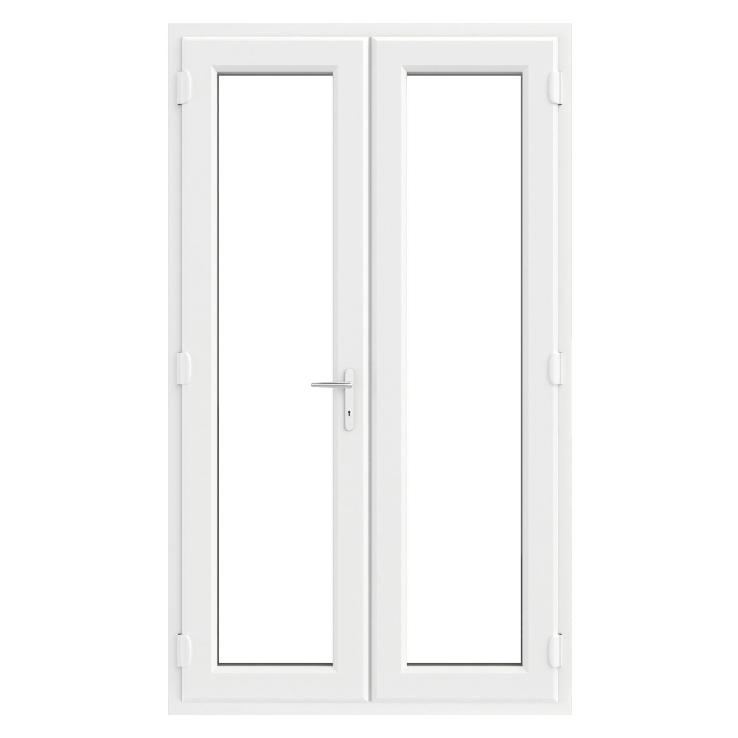 Crystal White Triple-Glazed uPVC French Door Set 2090mm x 1290mm (859JN)