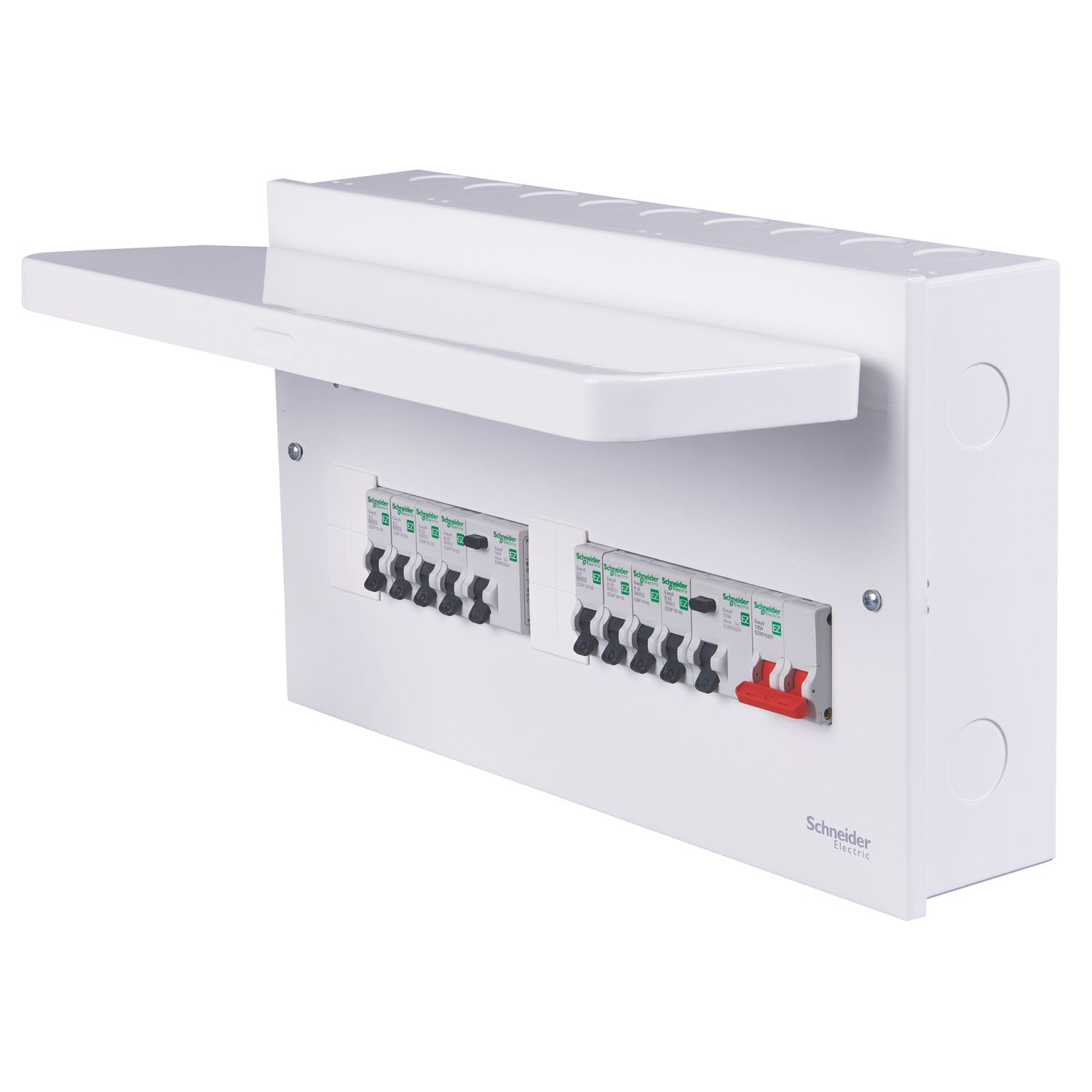 Schneider Electric Easy9 Compact 18-Module 12-Way Populated Dual RCD Consumer Unit (859KR)