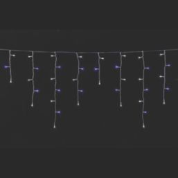 300 LED Indoor & Outdoor Blue & White Icicle Christmas Lights 20.85m