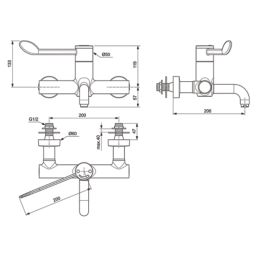 Armitage Shanks Markwik 21+ Chrome  190mm Lever Mono Basin Mixer Tap