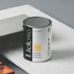 LickPro 5Ltr Smooth Yellow 09 Masonry Paint