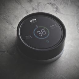 Mira Platinum HP/Combi Rear-Fed Black/Chrome Thermostatic Wireless Dual Outlet Digital Mixer Shower