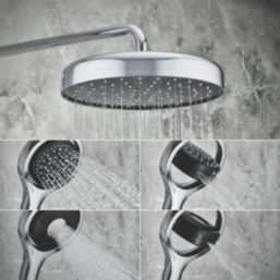 Mira Platinum HP/Combi Rear-Fed Black/Chrome Thermostatic Wireless Dual Outlet Digital Mixer Shower