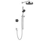 Mira Platinum HP/Combi Rear-Fed Black / Chrome Thermostatic Wireless Dual Outlet Digital Mixer Shower