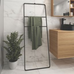 Elland Towel Rack Black 600mm x 12mm x 1600mm