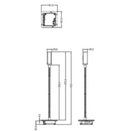 Knightsbridge  LED Reading Light Brushed Chrome 2W 55lm + 2.4A 2-Outlet Type A USB Charger