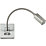 Knightsbridge  LED Reading Light Brushed Chrome 2W 55lm + 2.4A 2-Outlet Type A USB Charger
