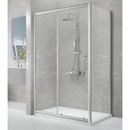 Triton Neo Eight Framed Rectangular Sliding Door  Chrome  1400mm x 760mm x 1900mm