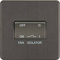 Knightsbridge SF1100SB 10AX 1-Gang TP Fan Isolator Switch Smoked Bronze