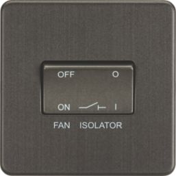 Knightsbridge  10AX 1-Gang TP Fan Isolator Switch Smoked Bronze