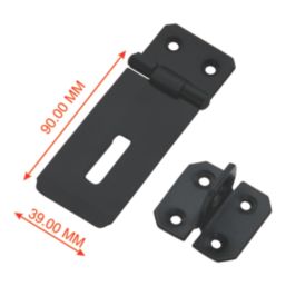 Smith & Locke Hasp & Staple Black Powder-Coated 90mm