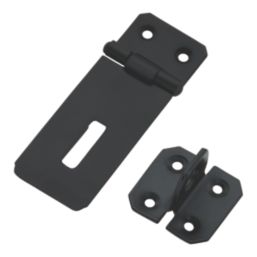 Smith & Locke Hasp & Staple Black Powder-Coated 90mm