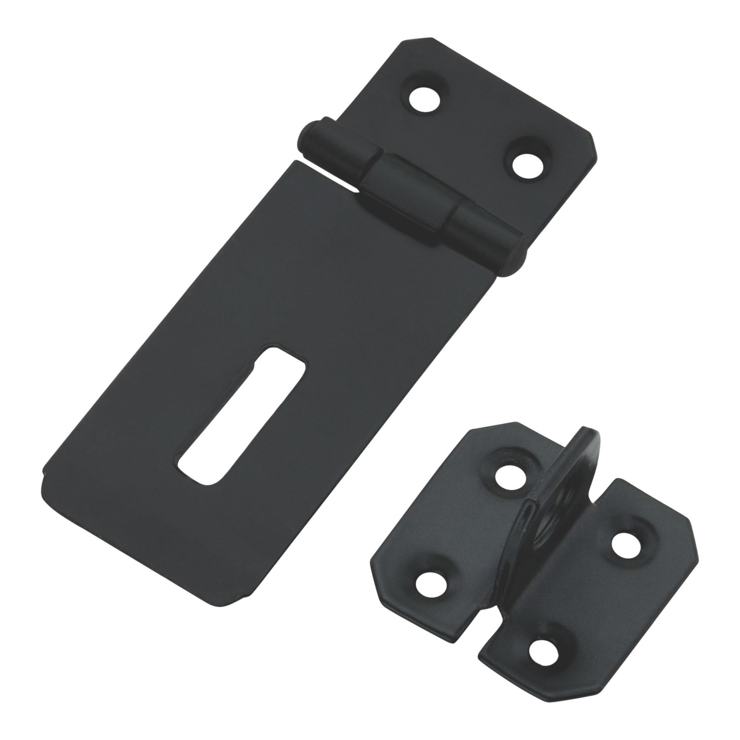 Smith & Locke Hasp & Staple Black Powder-Coated 90mm (859VE)
