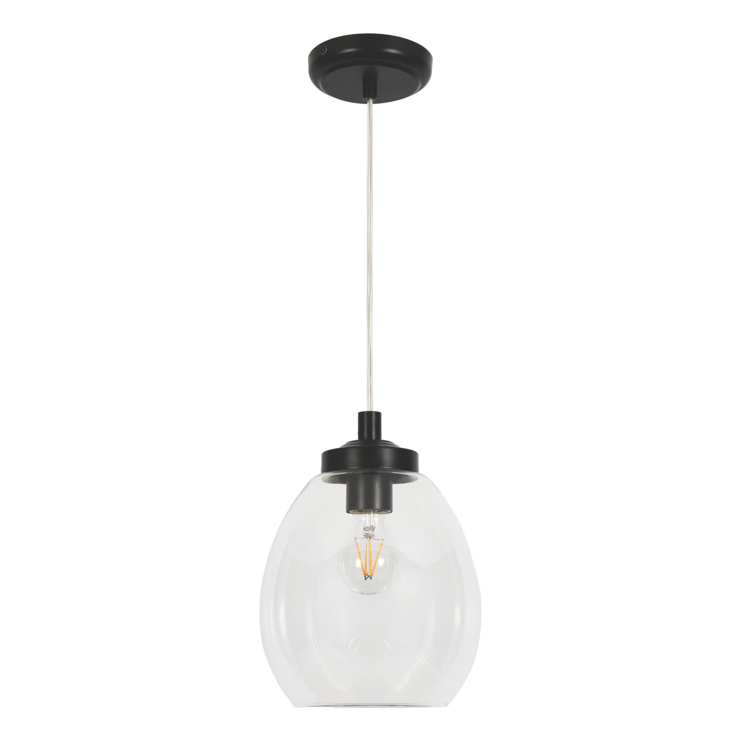 Spa Dylan Adjustable Pendant Light Fitting Black (859VH)