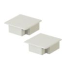 Deta TTE  Maxi Trunking End Caps 50mm x 50mm 2 Pack