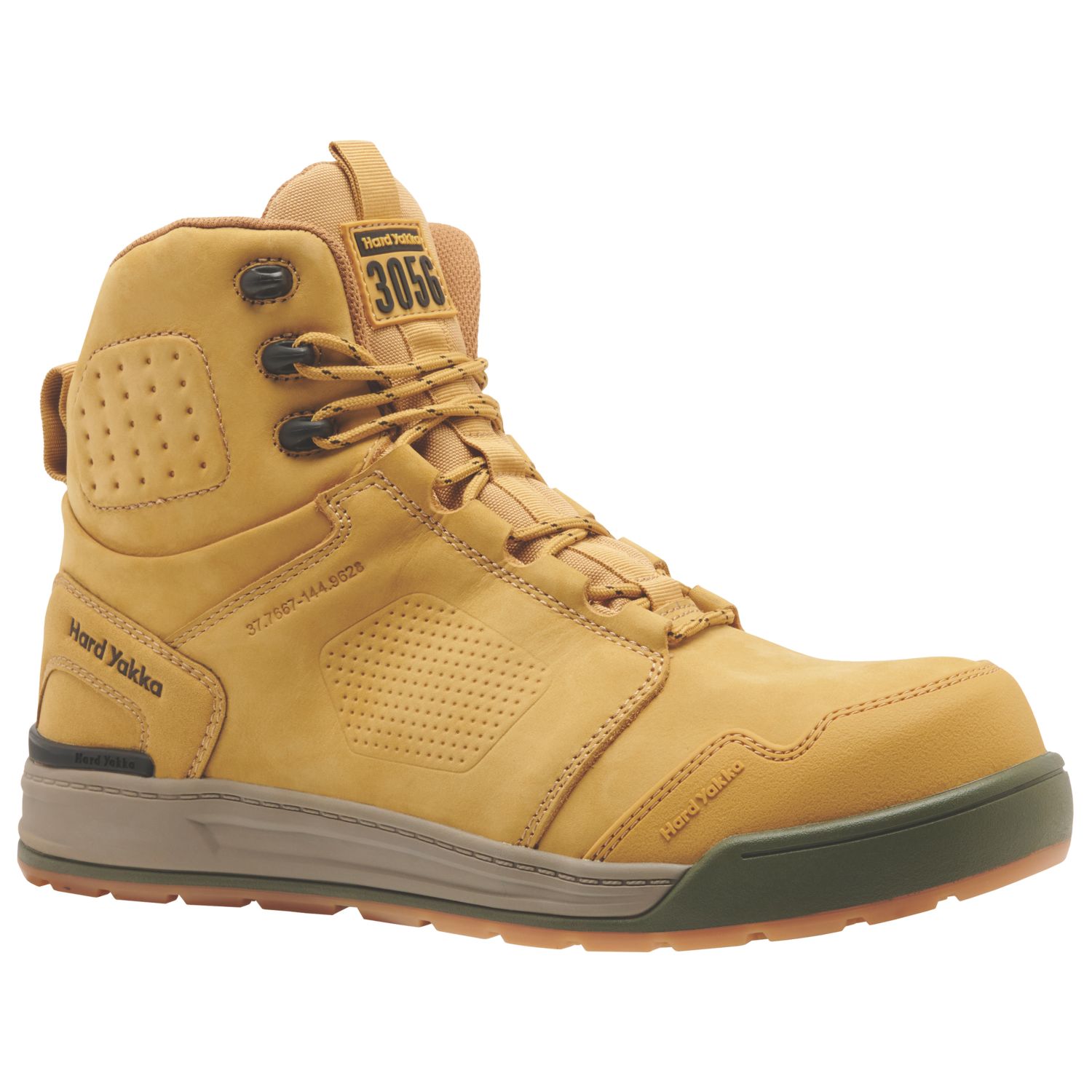 Hard Yakka 3056 S7S 6" Size 12 Light Tan Waterproof Safety Boots (859XK)