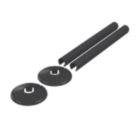 ETAL Enzo Radiator Pipe Covers and Collars Set  Anthracite 16mm x 200mm 4 Pieces