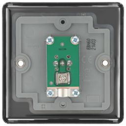 LAP  1-Gang Female Coaxial TV Socket Black Nickel