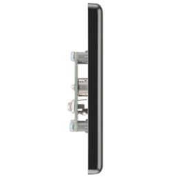 LAP  1-Gang Female Coaxial TV Socket Black Nickel