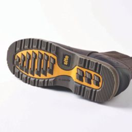 Site Prairie Size 7  Brown Water-Resistant Steel Toe Cap Safety Dealer Boots