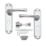 Serozzetta Ibra Lever on Backplate WC Door Handle Pair Polished Chrome