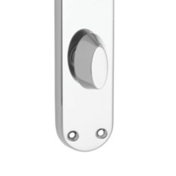 Serozzetta Ibra Lever on Backplate WC Door Handle Pair Polished Chrome