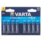 Varta Longlife Power AA 1.5V Alkaline High Energy Batteries 8 Pack